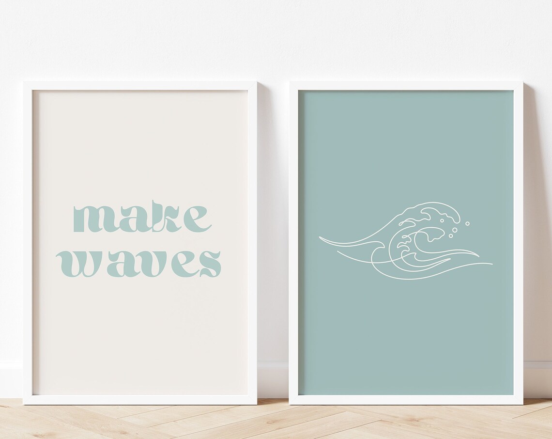 Make Waves Beach Nursery Decor, Boho Surf Poster - Image 4