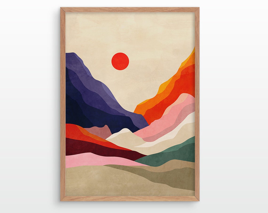 Warm Summer Landscape Art Print - Image 4