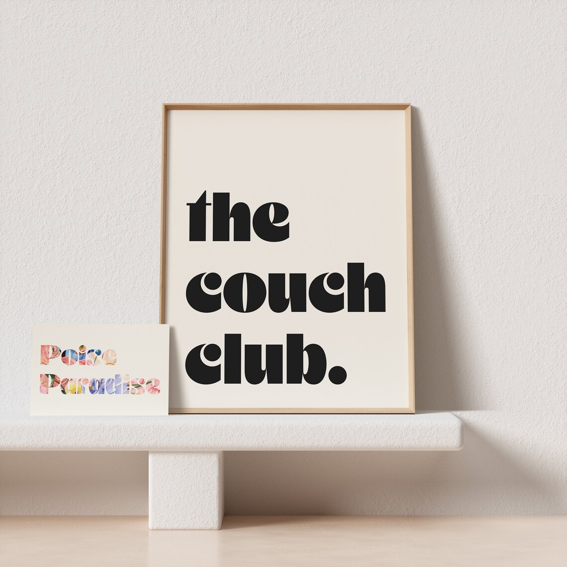 The Couch Club Retro 70s Typography Art Print - Image 4