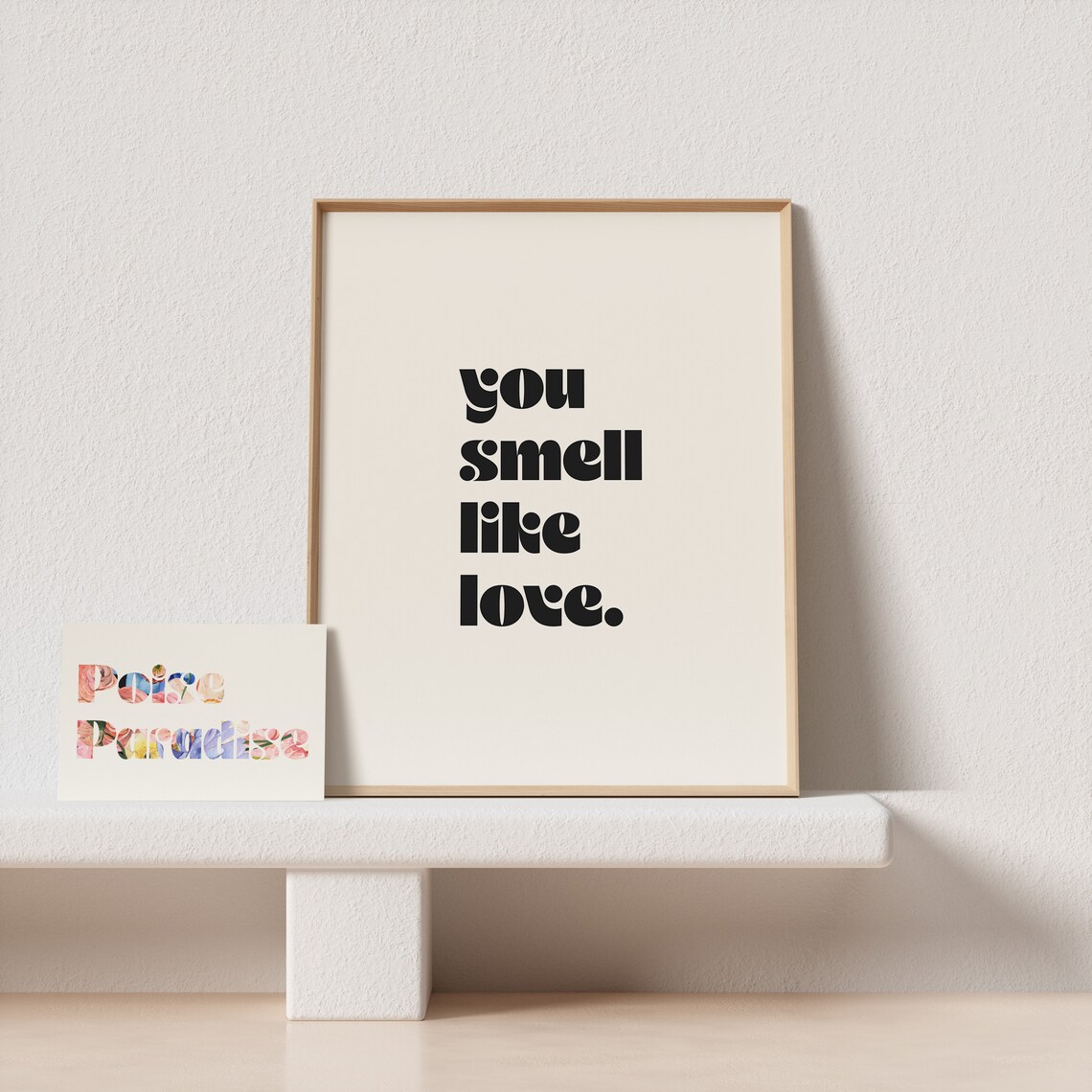 You Smell Like Love Minimal Bold Type Poster for Bedroom Walls - Image 4