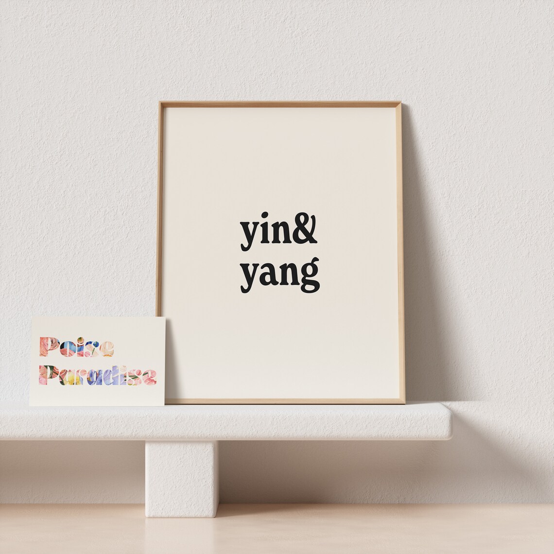 Yin And Yang Minimal Serif Typography Zen Balance Quote Poster - Image 4
