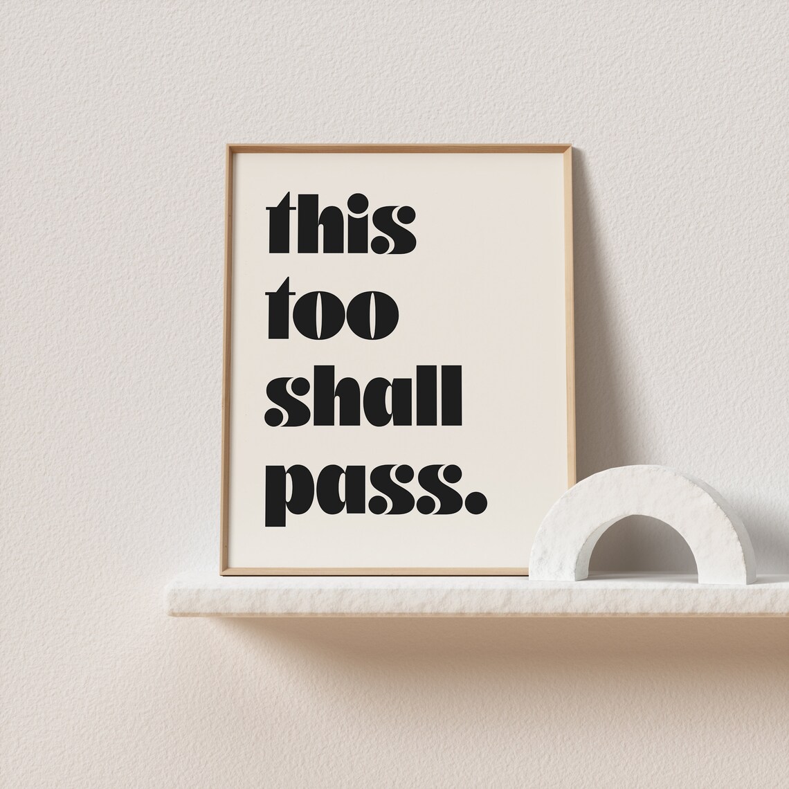 This Too Shall Pass Retro Mid-Century Poster - Image 2
