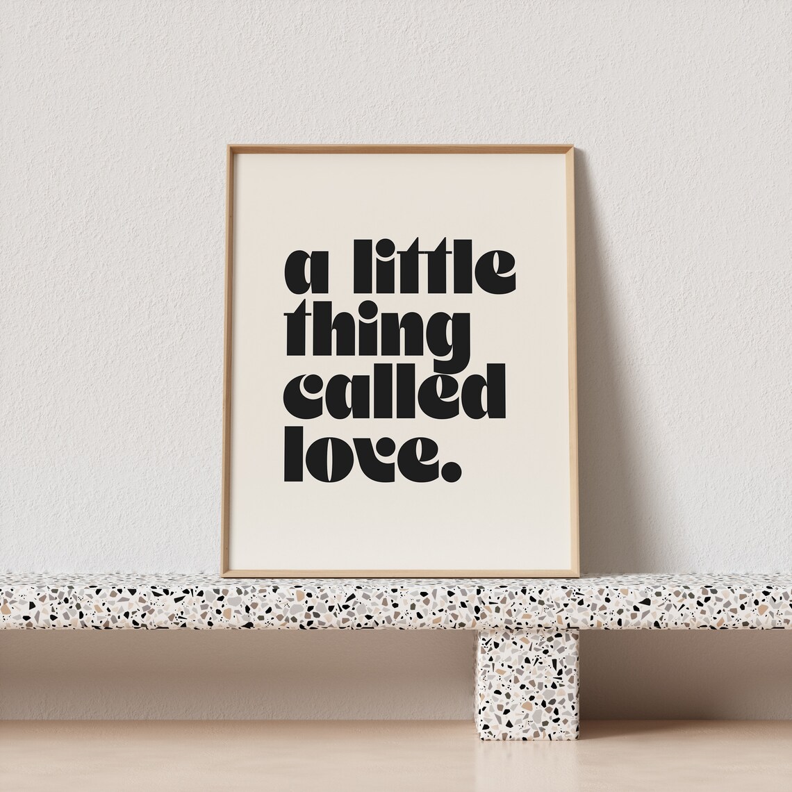 A Little Thing Called Love Bold Retro Black Type Romantic Quote Poster - Image 3