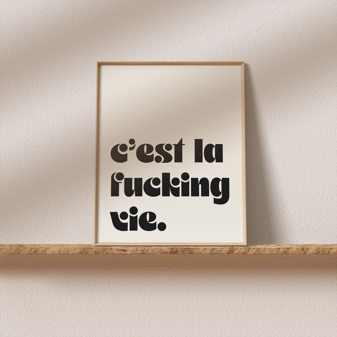 Cest La Fucking Vie Mid-Century Typography Art Print - Image 2