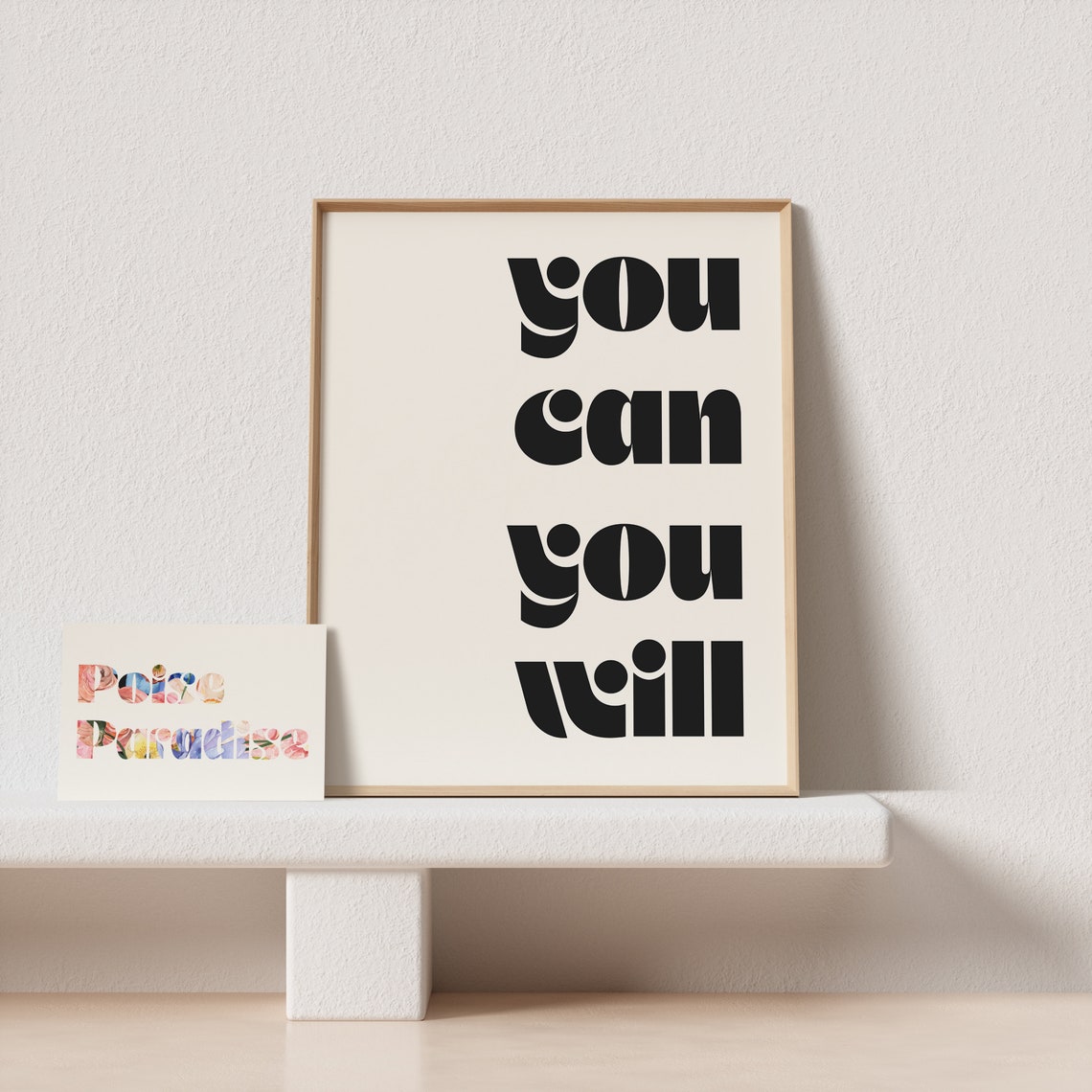 You Can You Will Bold Retro Typography Motivation Poster For Students - Image 4