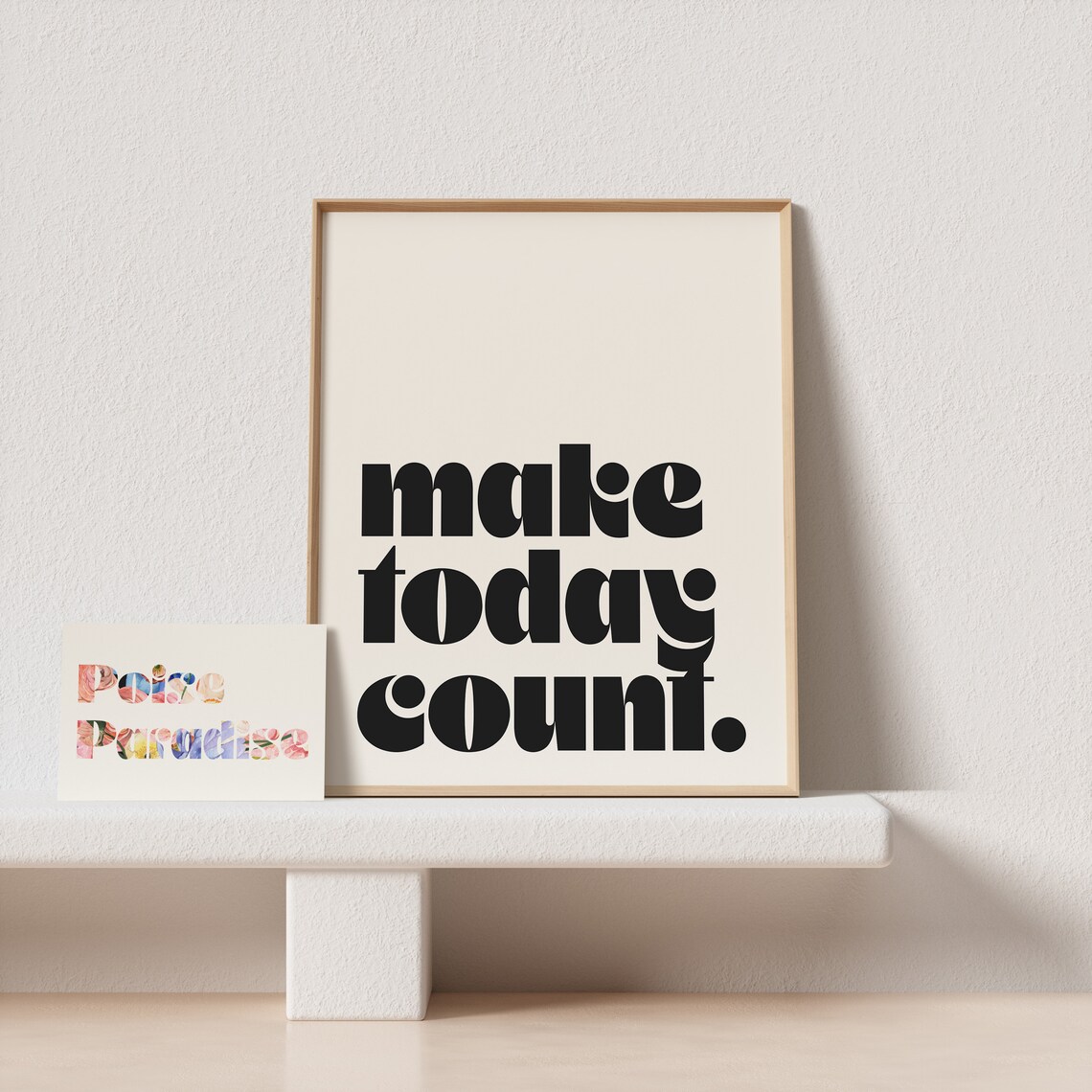 Make Today Count Groovy Bold Typography Daily Motivation Art Poster - Image 4