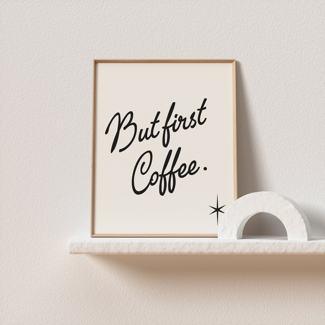 But First Coffee Mid-Century Typography Art Print - Image 3