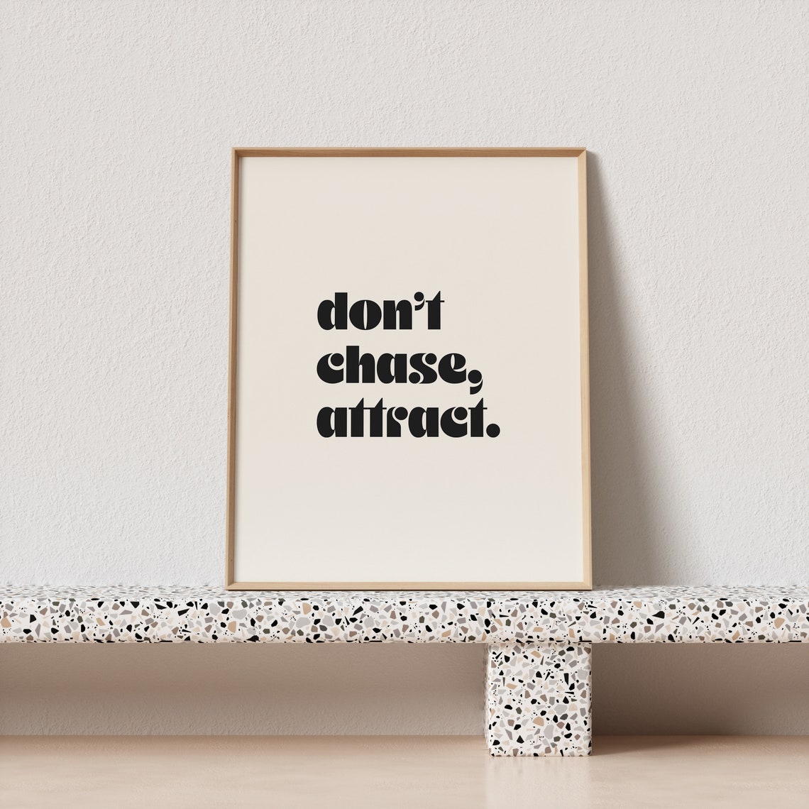 Dont Chase Attract Minimalist Retro Quote Poster For Mindset And Goals - Image 2