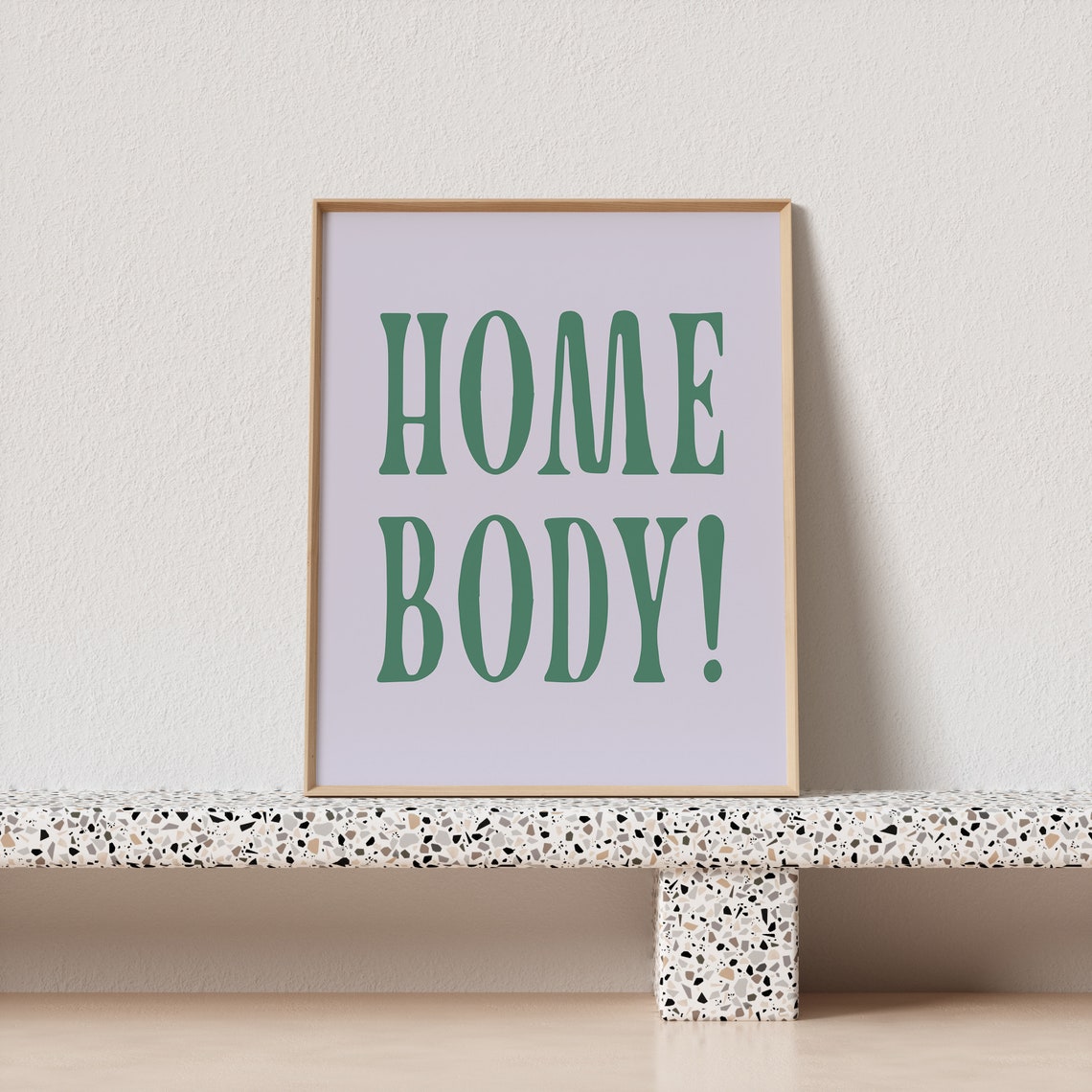 Home Body Green Typography Poster On Lavender For Cozy Apartment Decor - Image 3