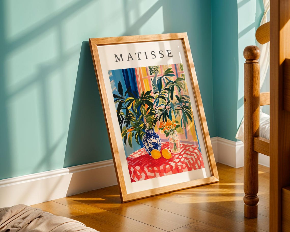 Henri Matisse Print Modern Abstract Flower Vase Colorful Minimalist Artwork For Living Room Bedroom Office Fauvism Style Wall Art - Image 3