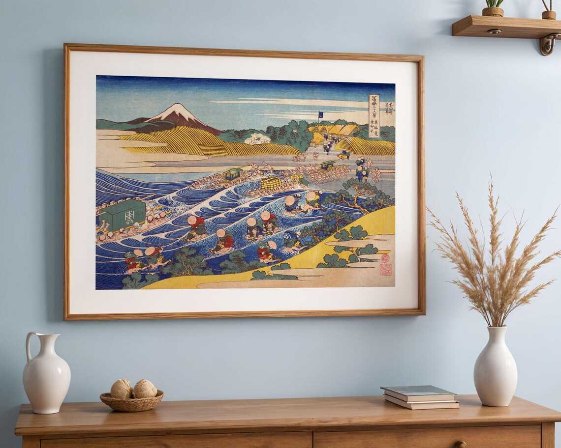 Katsushika Hokusai Fuji From Kanaya, Japanese Ukiyo-E Art Print - Image 4
