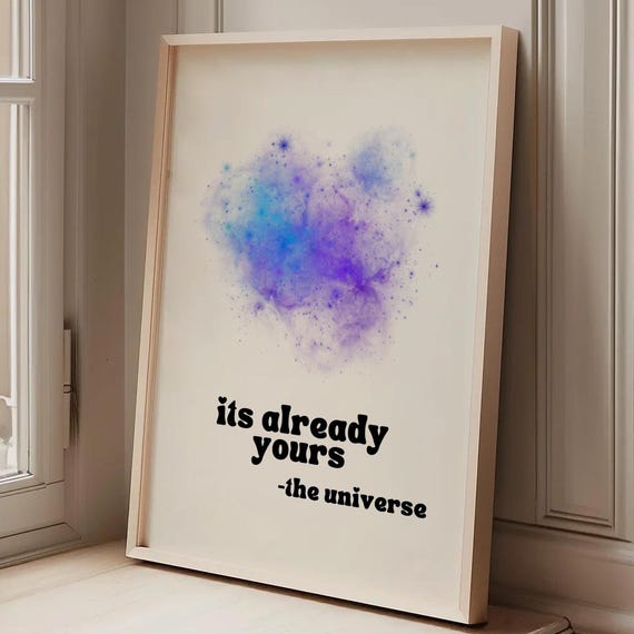 Manifestation Art Print Affirmation Wall Trendy Decor Apartment Poster Boho Home Cute Dorm