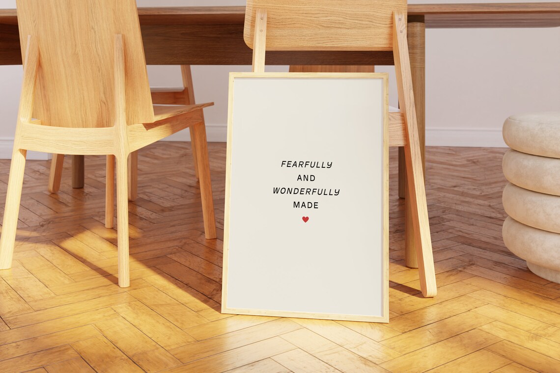 Fearfully And Wonderfully Made Scripture Art Print - Image 3