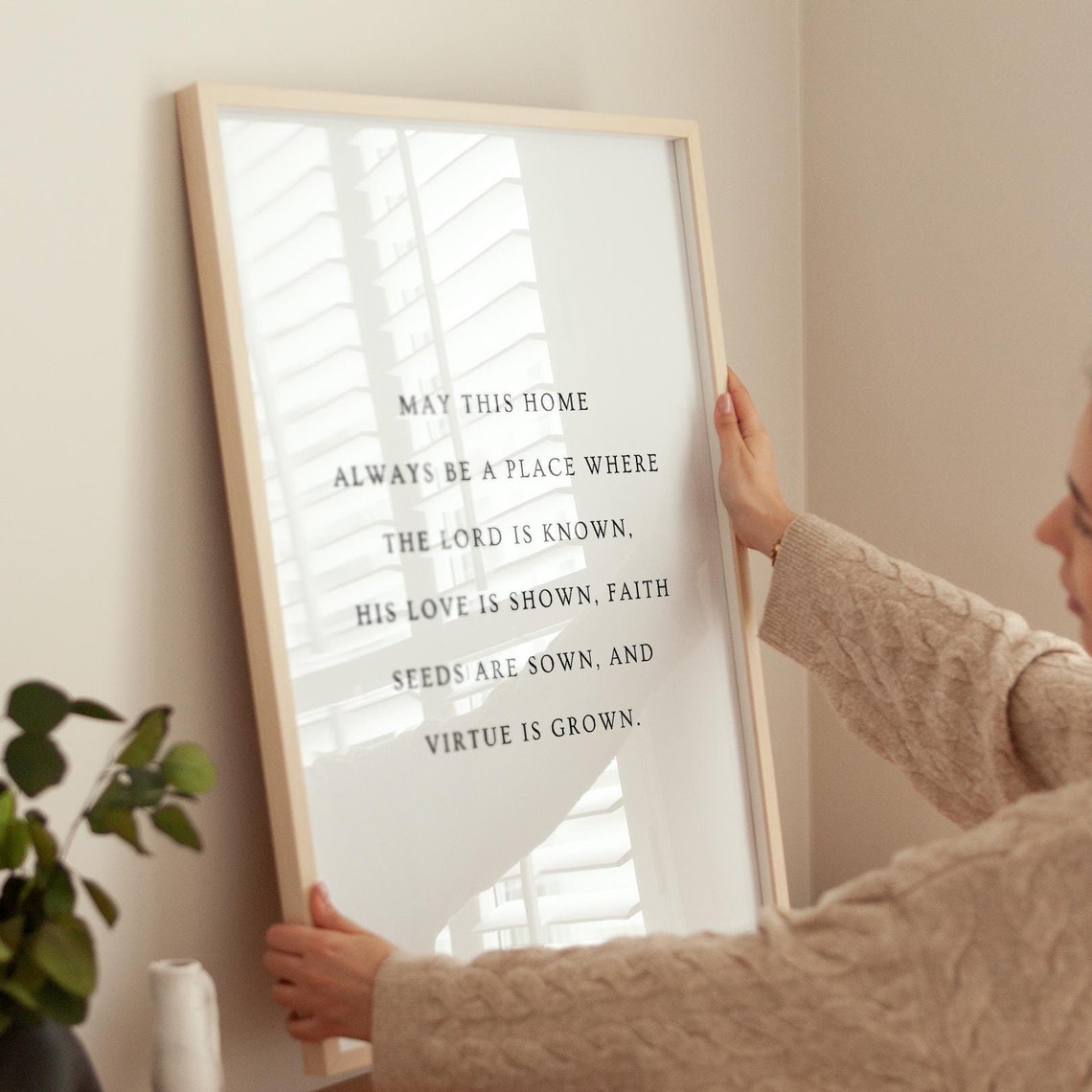 May This Home Christian Quote Christian Entryway Wall Art Faith Print Christian Wall Art Entryway Quote Family Quote Print Home Decor - Image 3