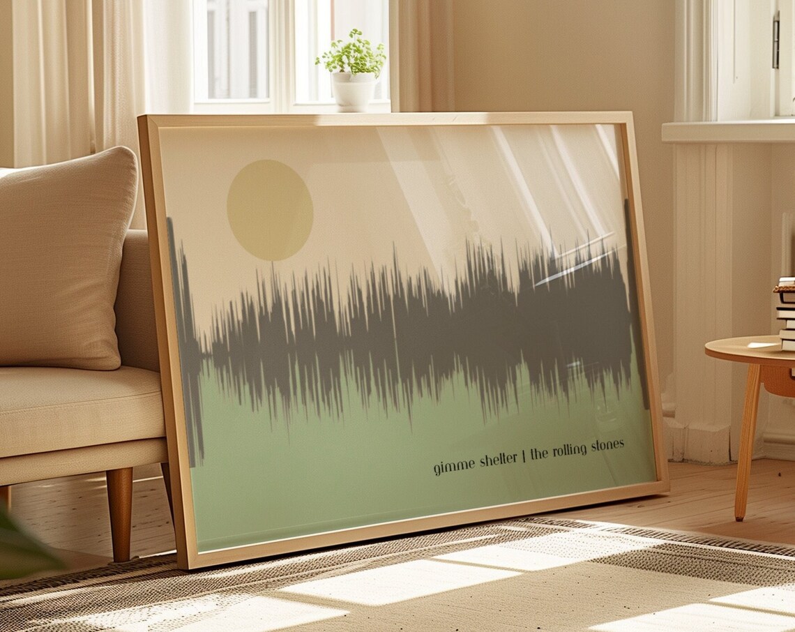 Personalised Soundwave Song Lyric Poster Print