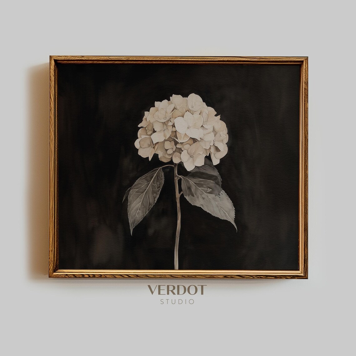 Spring Flower Print Vintage Hydrangea Floral Painting Wall Art Dark Moody Botanical Easter Print Spring Decor 25024 - Image 3