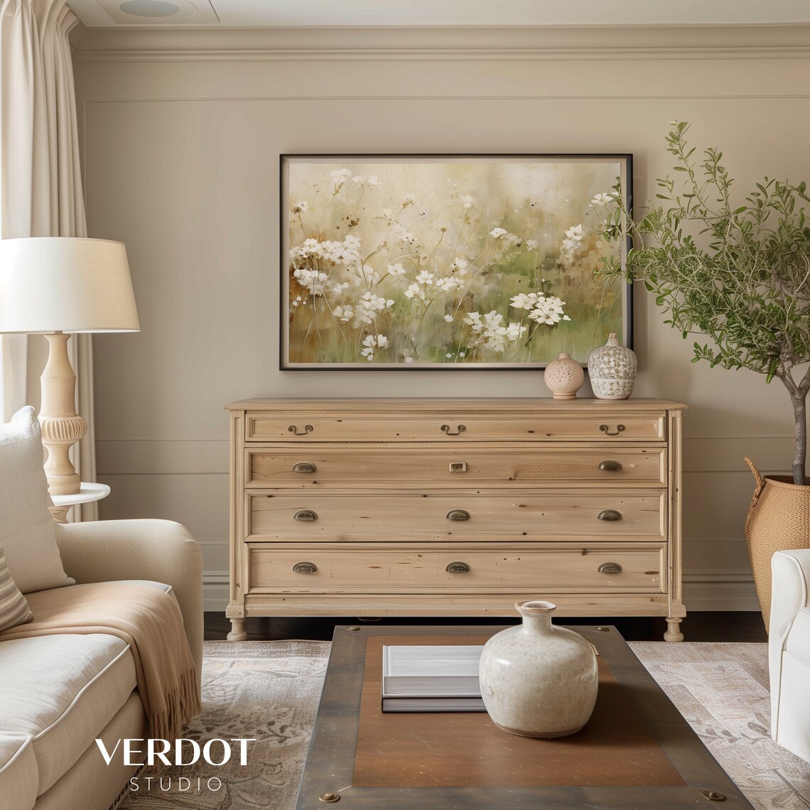 Rustic Flowers Spring Art Print, Vintage Wildflowers - Image 4