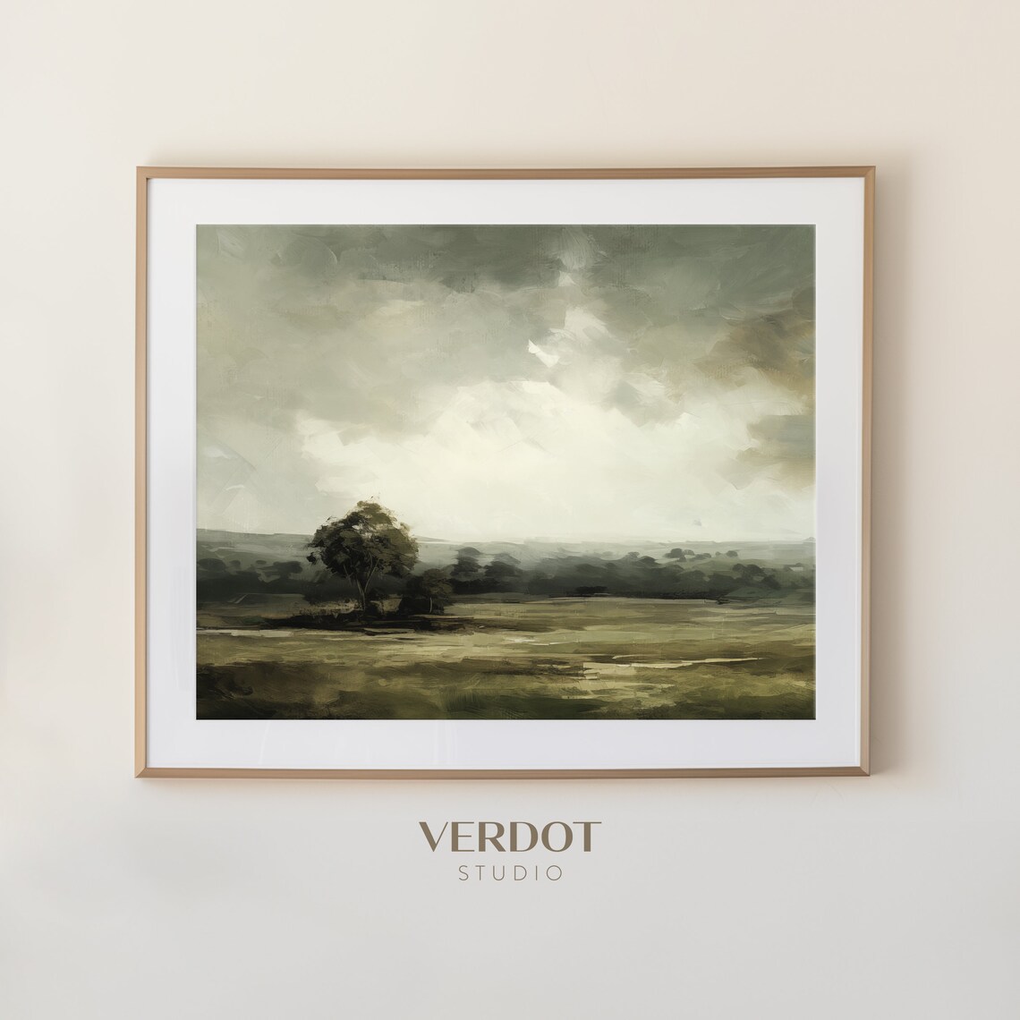Moody Dark Landscape Painting, Victorian Country Scenery - Image 2