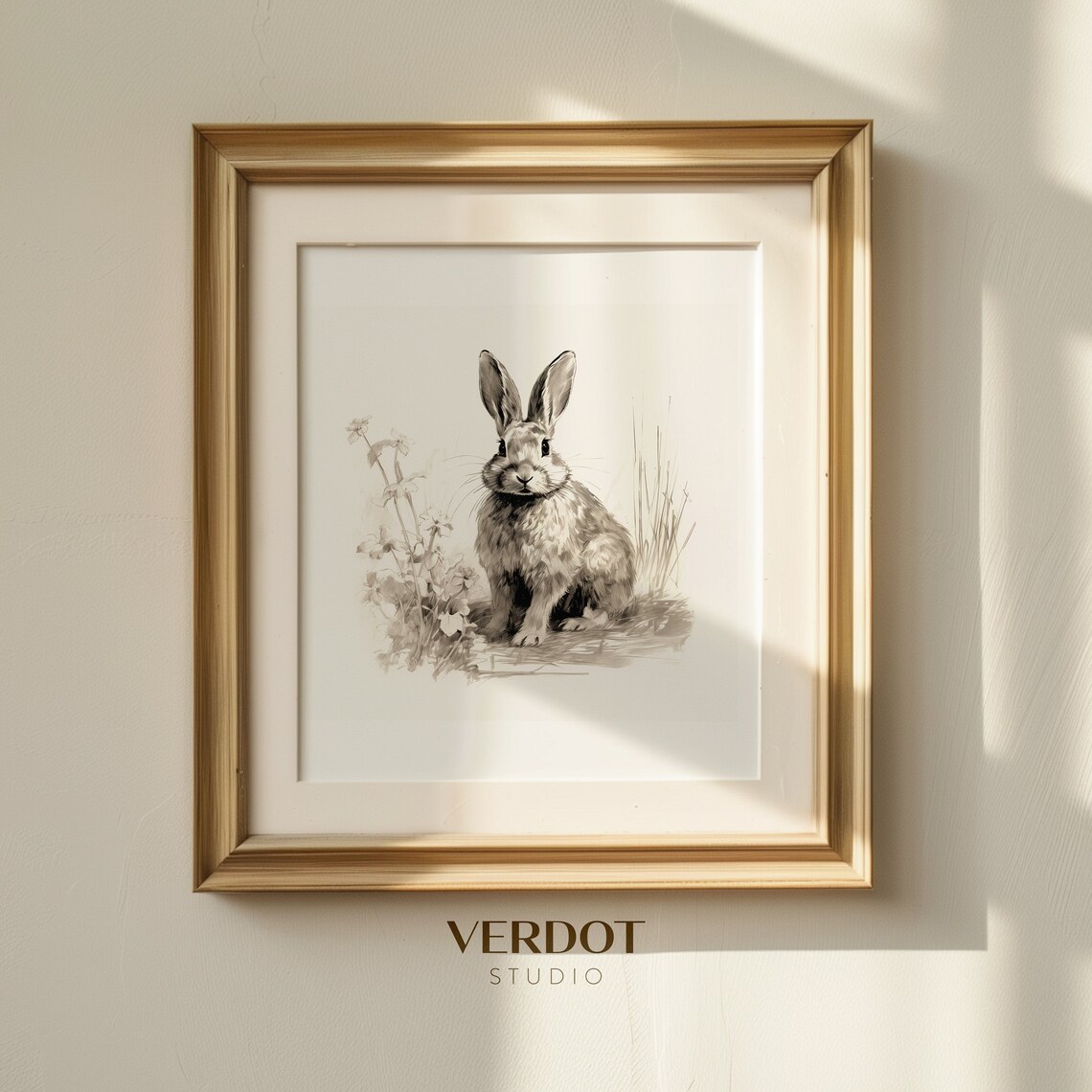 Vintage Easter Bunny - Antique Sketch - Image 4
