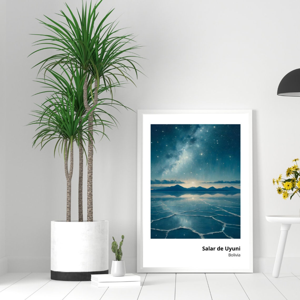 Salar de Uyuni Bolivia Mirror Salt Flats Starry Night Sky Poster - Image 2