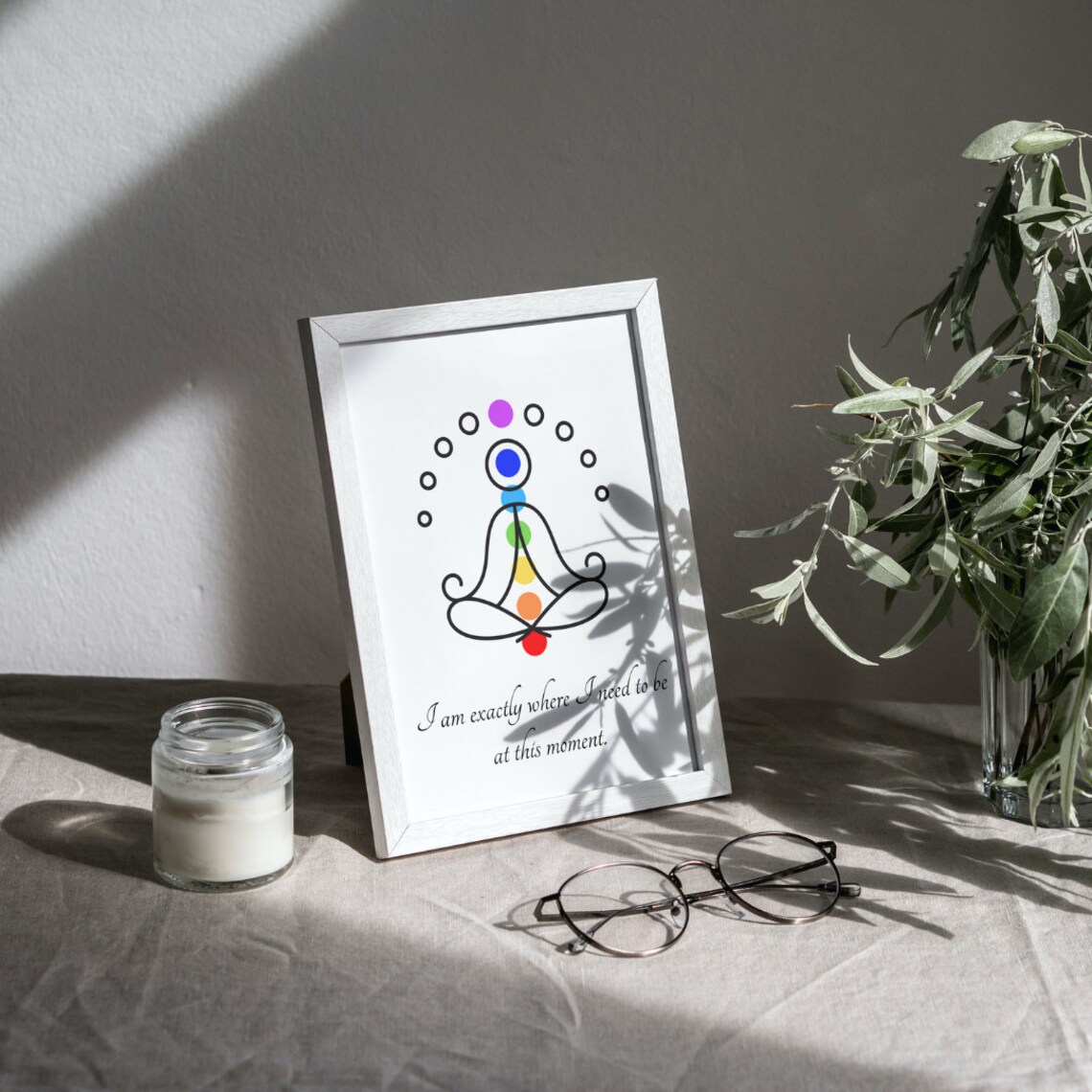 Centered Being Yoga Poster, Chakra Alignment Art - Image 4