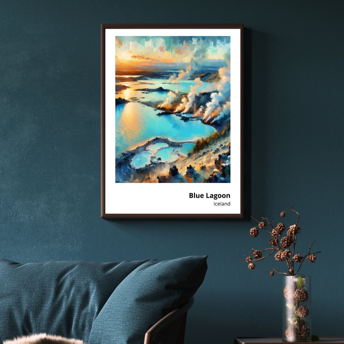 Blue Lagoon Iceland Steaming Turquoise Geothermal Pools Poster - Image 2