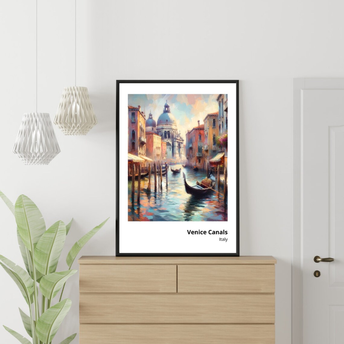 Venice Canals Italy Gondola Impressionist Painting Travel Poster - Image 4