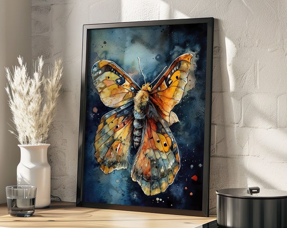 Butterfly Painting Wall Art Poster Gift Watercolor Colorful Animal Painting Illustration Nature Wall Art Home Decor Print