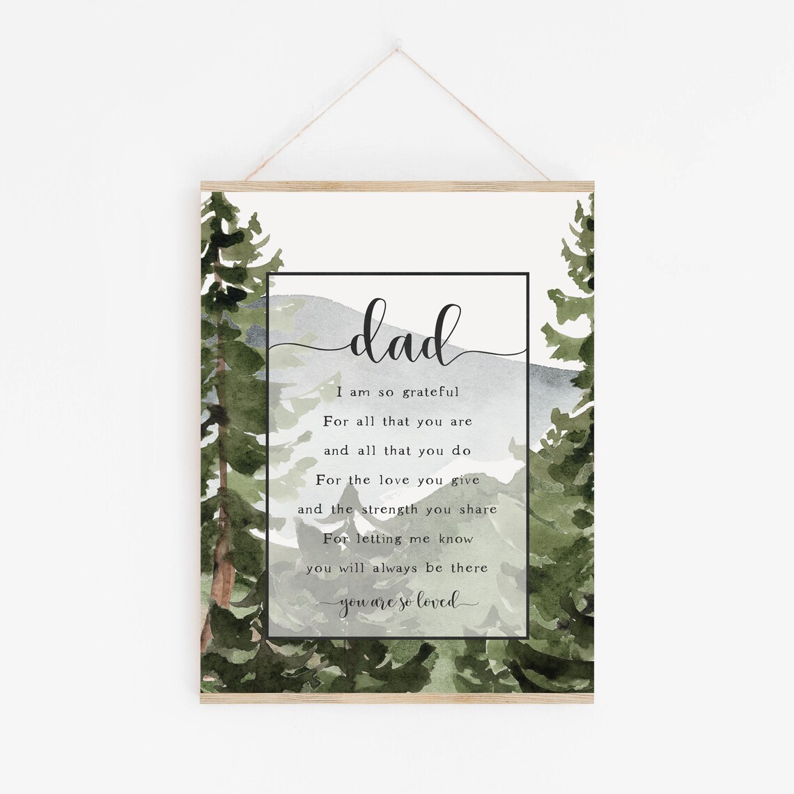 Instant Dad Quote Meaningful Birthday Art Print - Image 2