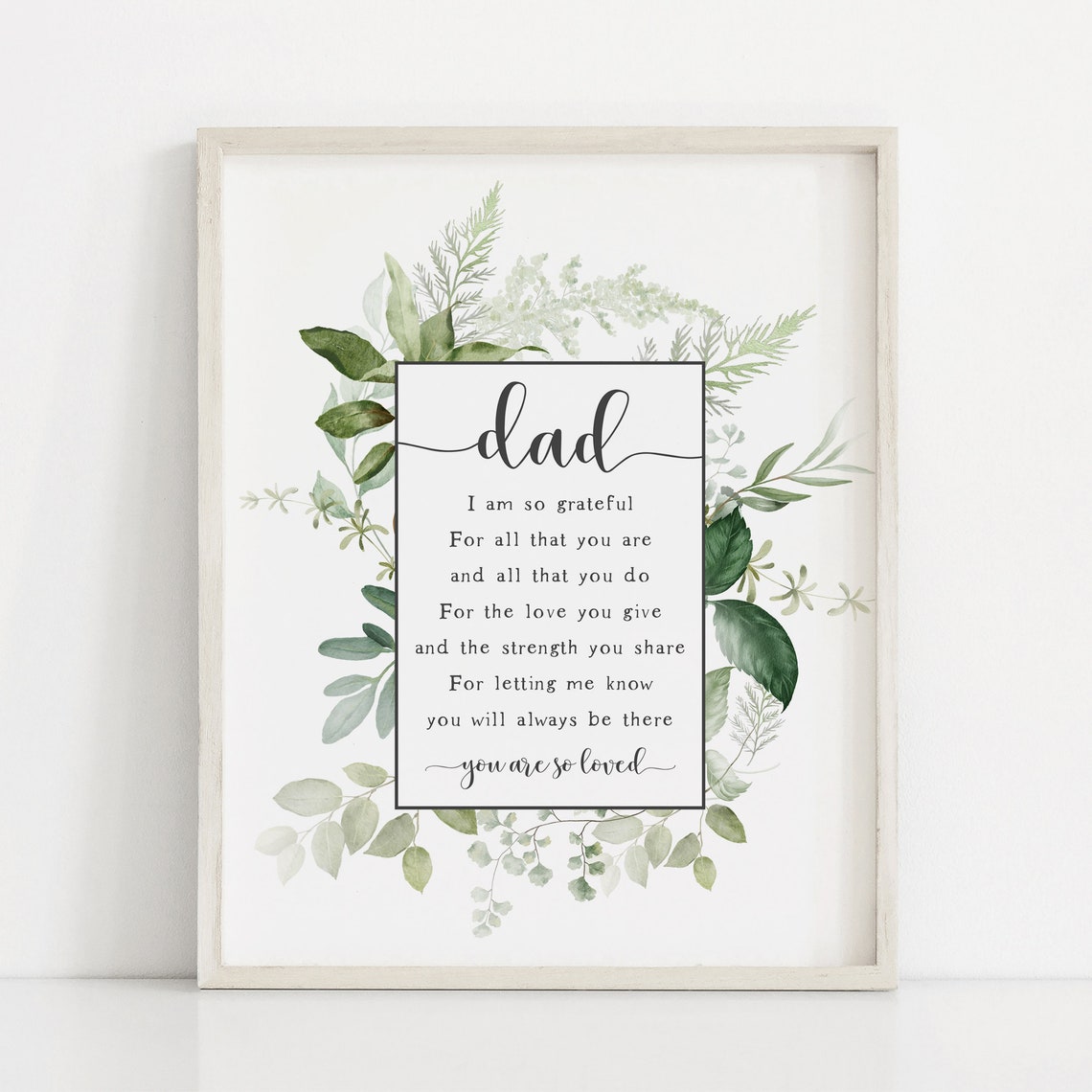 Instant Dad Quote Fathers Day Gift Card Alternative Keepsake Poem Print Original Quote 2019 Snowberry Design Loft - Image 3
