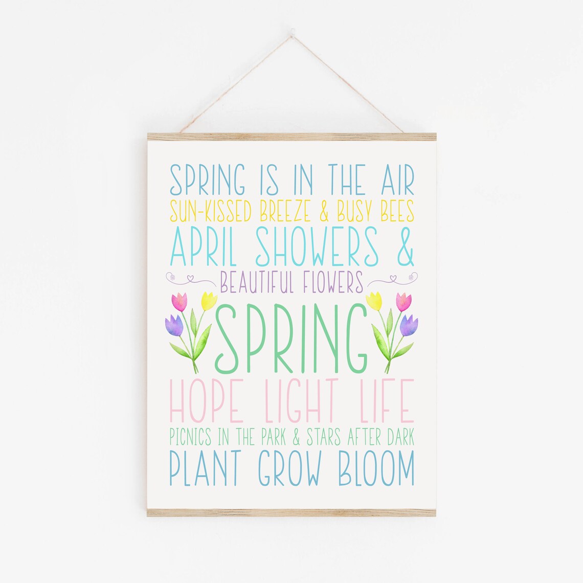 Spring Seasonal Words and Sayings Art Print - Image 2
