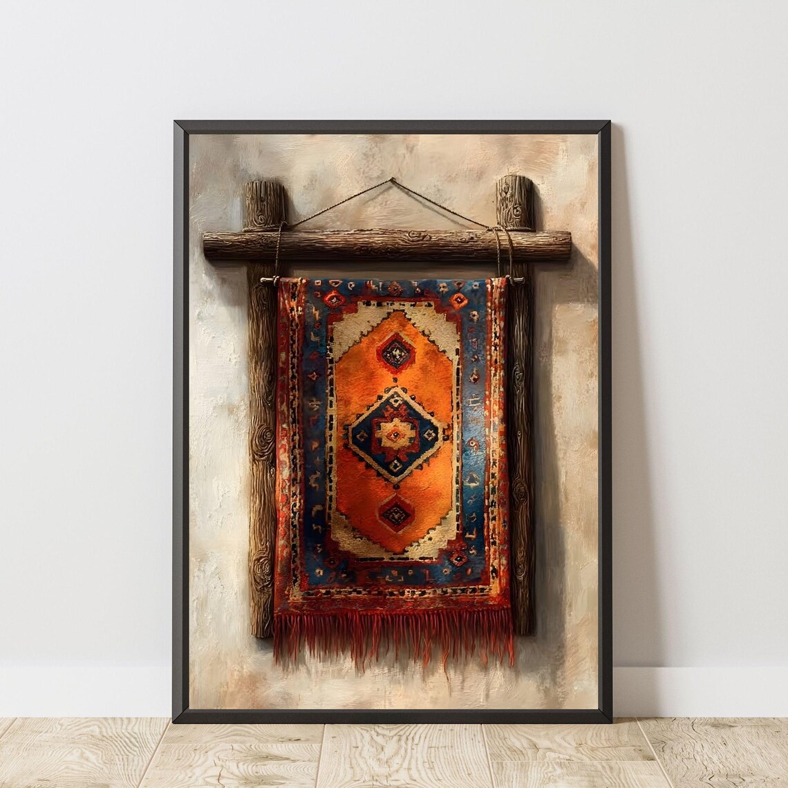 Armenian Rug Traditional Carpet Wall Hanging Cultural Art Poster