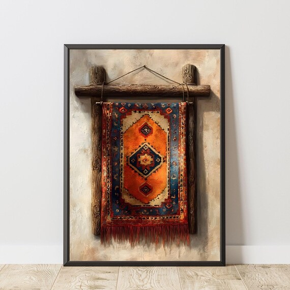 Armenian Rug Traditional Carpet Wall Hanging Cultural Art Poster