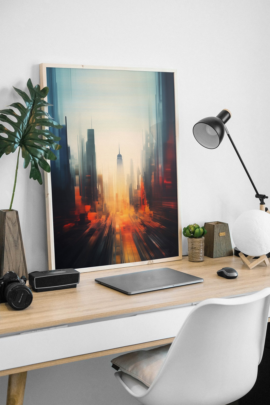 Impressionist New York Skyline Art Sunset Empire State Building Poster - Image 3