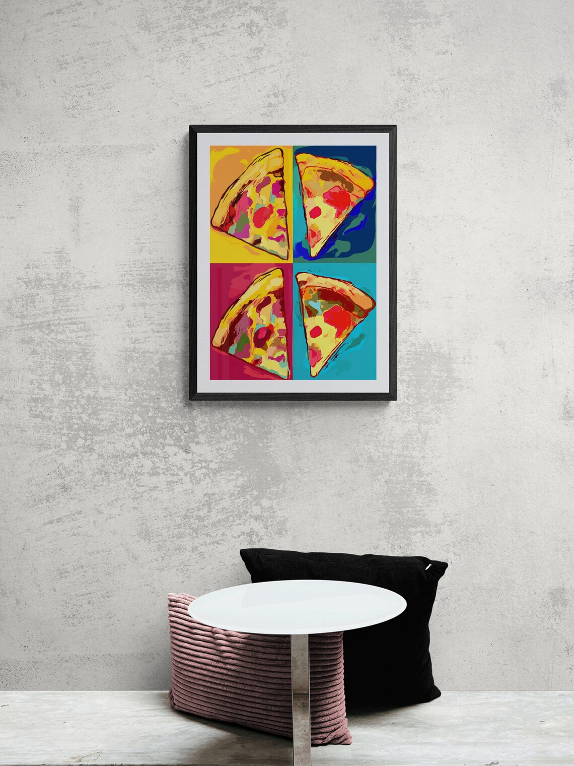 Retro Pop Art Pizza Print, Kitchen Wall Art - Image 2