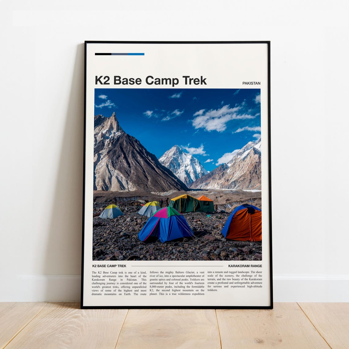 K2 Base Camp Trek Pakistan Karakoram Expedition Tents Photo Poster