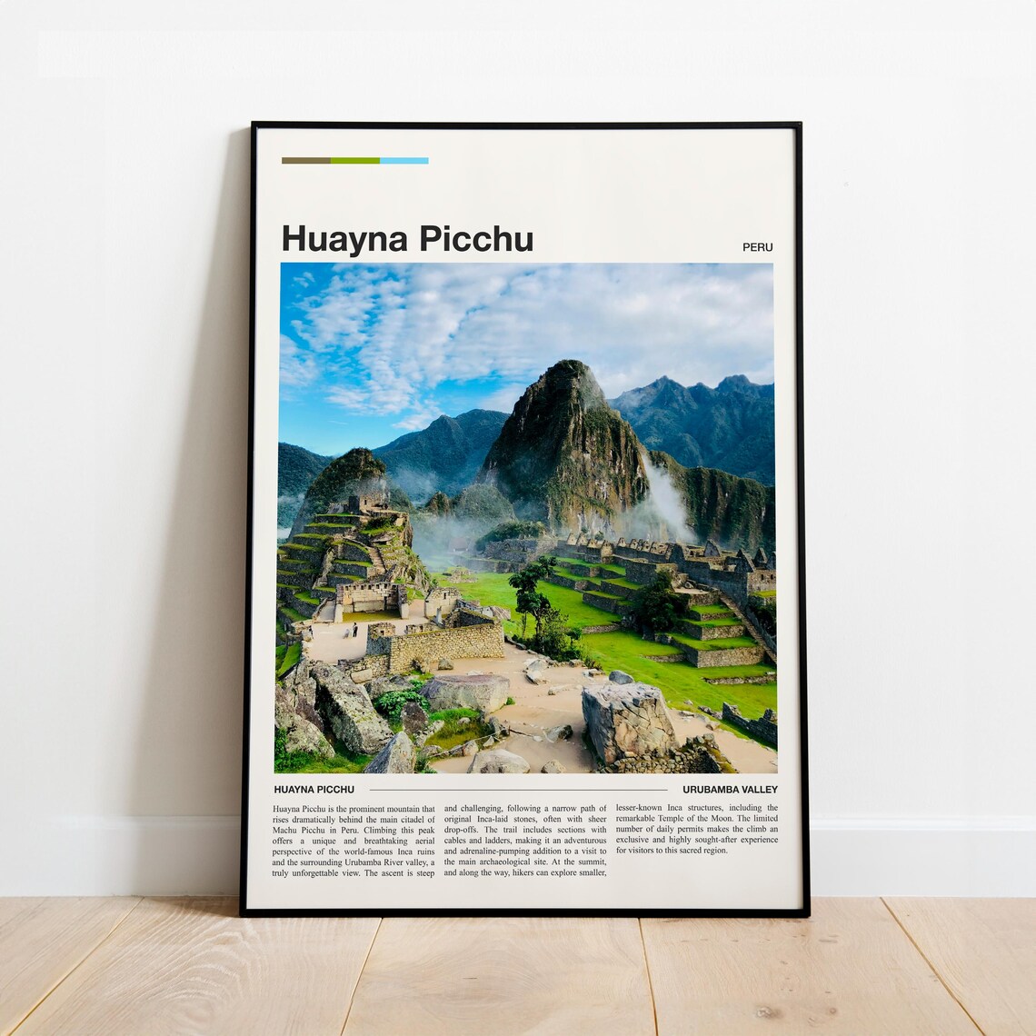 Huayna Picchu Peru Machu Picchu Ruins Minimalist Travel Poster