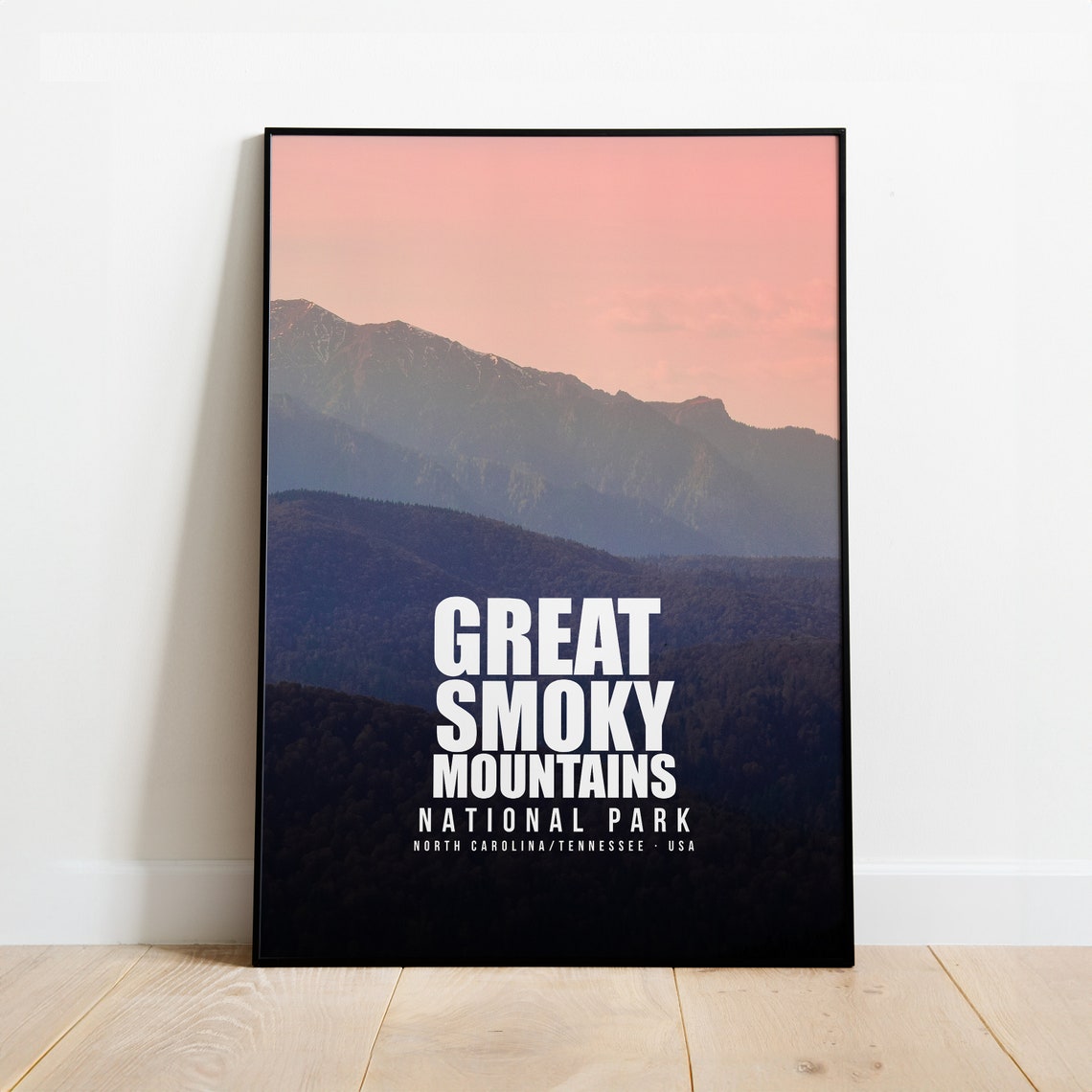 Great Smoky Mountains Sunset Layered Ridges National Park Poster