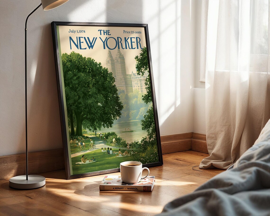 New Yorker Central Park Art Print Vintage Nyc Magazine Cover - Image 3