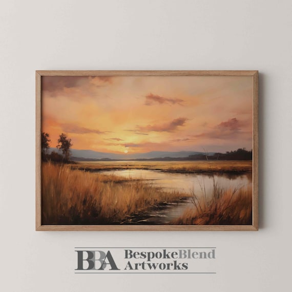 Wildflower Field Rustic Path Warm Golden Sunset Nature Poster