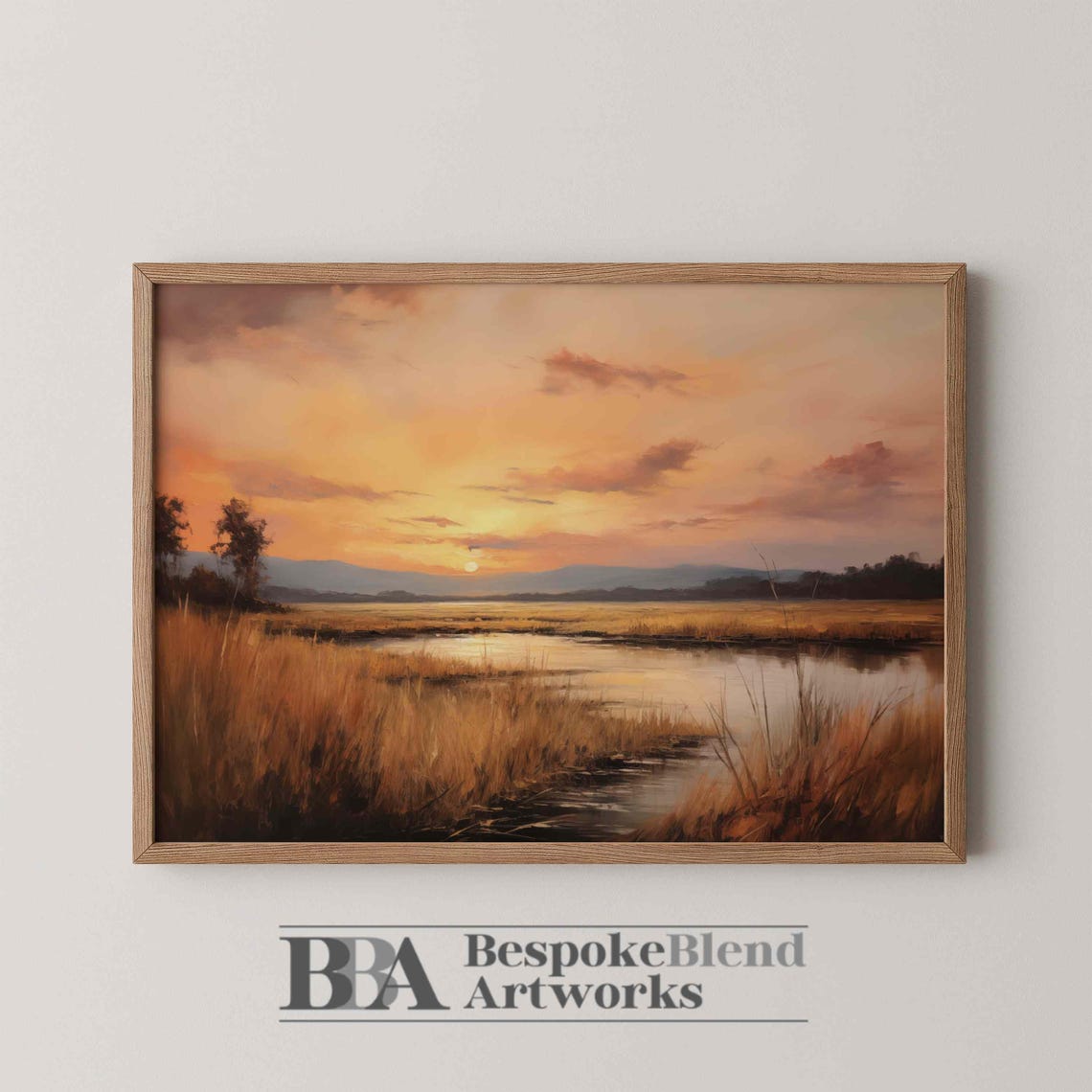 Wildflower Field Rustic Path Warm Golden Sunset Nature Poster