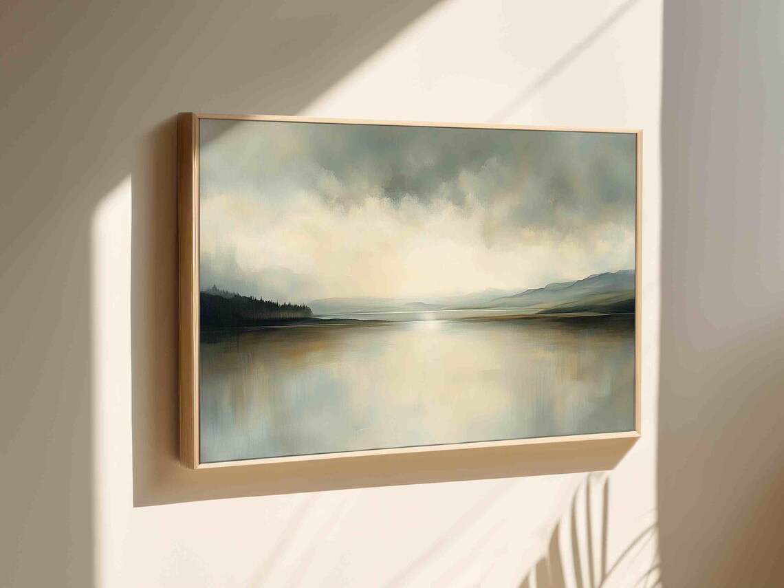 Minimalist Mountain Landscape Art Print, Boho