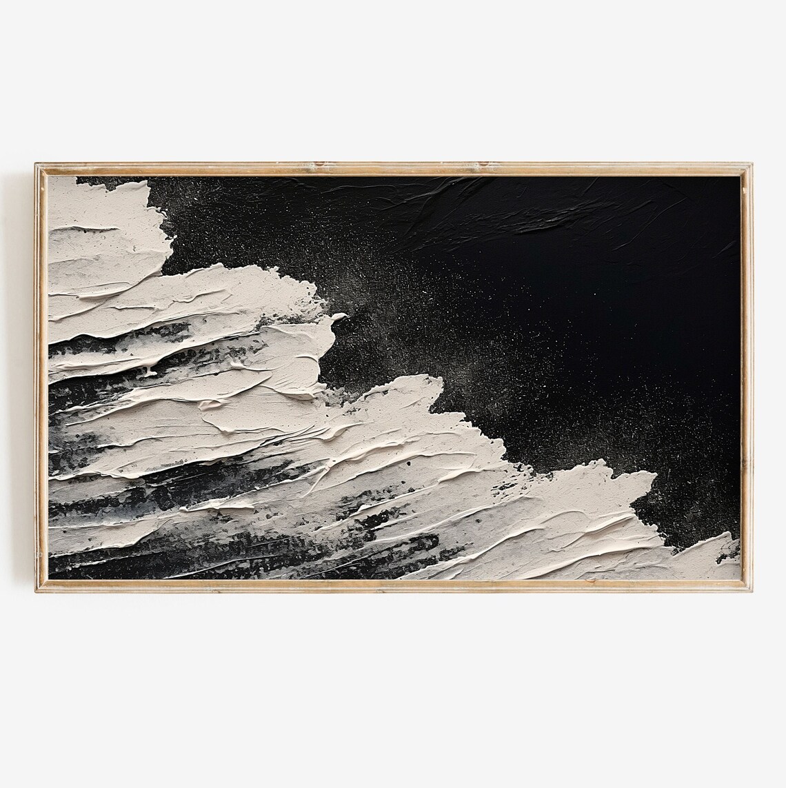Abstract Beach Ocean Waves Art Print, Neutral Coastal