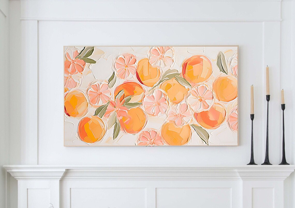 Textured Citrus Pop Art, Summer Wall Art Print - Image 4