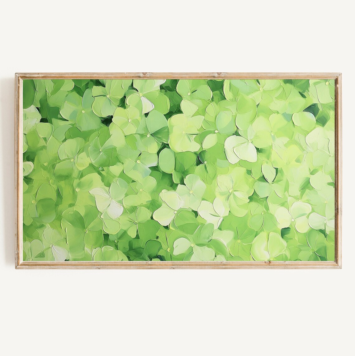 St. Patrick's Day Green Abstract Shamrock Art Print