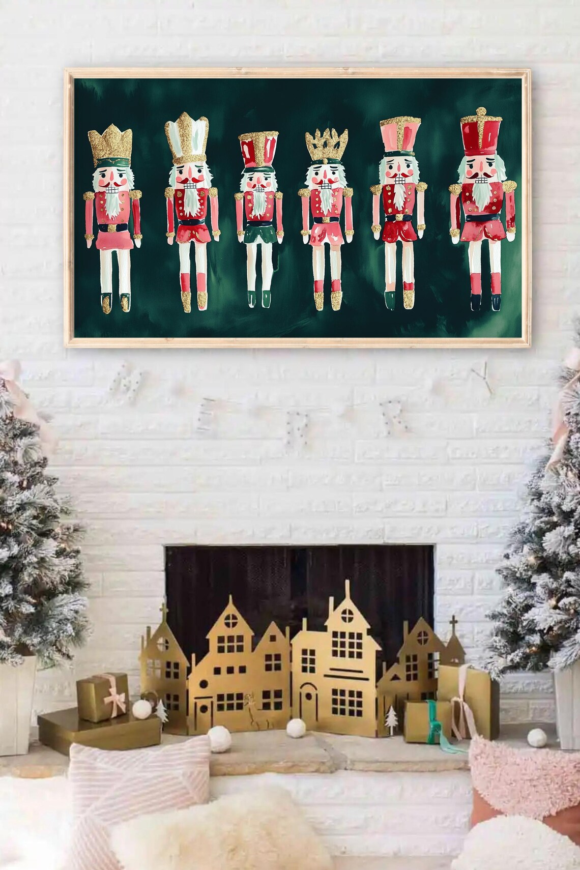 Christmas Nutcracker Holiday TV Art Print - Image 2