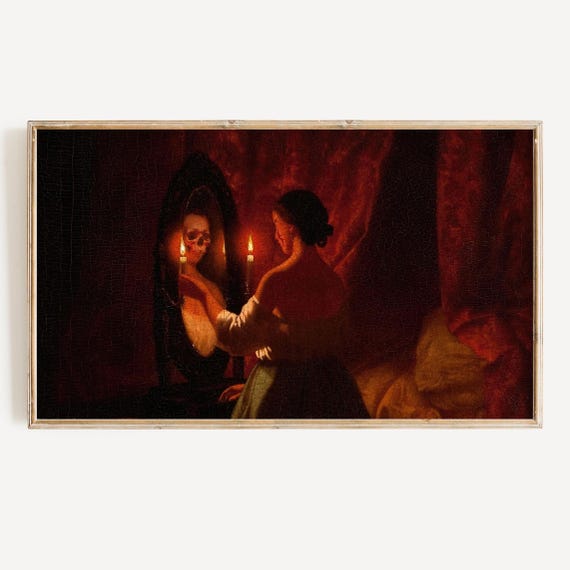 Halloween Skeleton Vintage Victorian Art Print