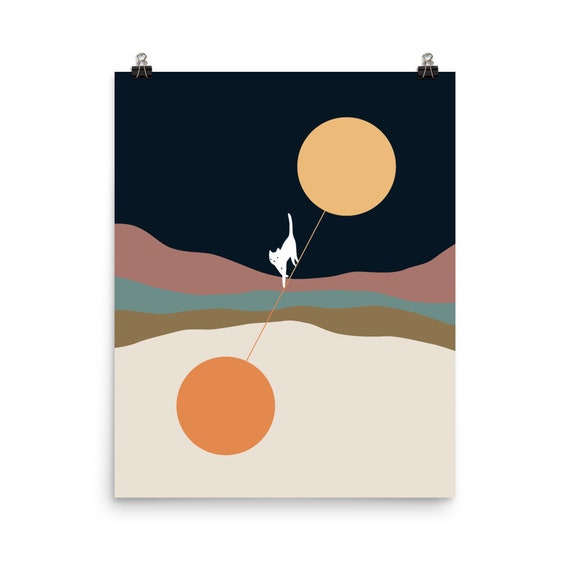 Cat Landscape 56 Poster Print