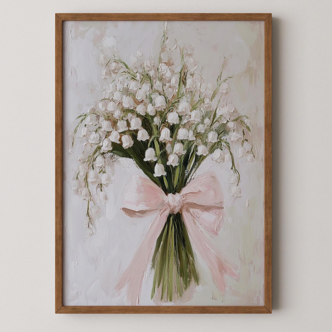 Lily Of The Valley Floral Oil Painting Art Print
