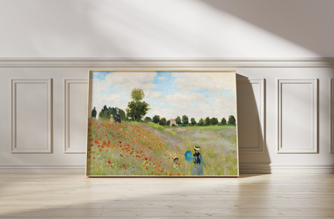 Claude Monet Poppies At Argenteuil 1873 Impressionist Field Landscape Poster - Image 4